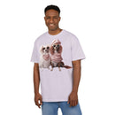 Puppy Pose Unisex Heavy Oversized Tee