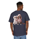 Puppy Pose Unisex Heavy Oversized Tee