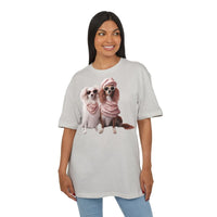 Puppy Pose Unisex Heavy Oversized Tee