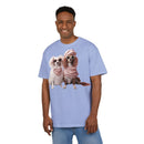 Puppy Pose Unisex Heavy Oversized Tee