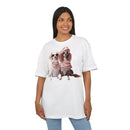 Puppy Pose Unisex Heavy Oversized Tee