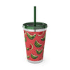 reusable tumbler with straw sunsplash esmeralda ecostore 2