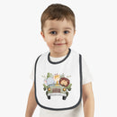 Safari Adventure Baby Contrast Trim Jersey Bib