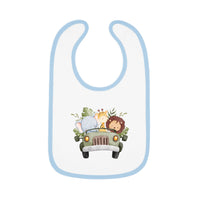 Safari Adventure Baby Contrast Trim Jersey Bib