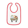 Safari Adventure Baby Contrast Trim Jersey Bib