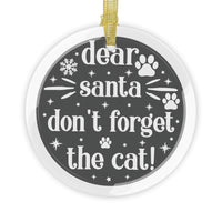 Santa Claws Glass Ornaments