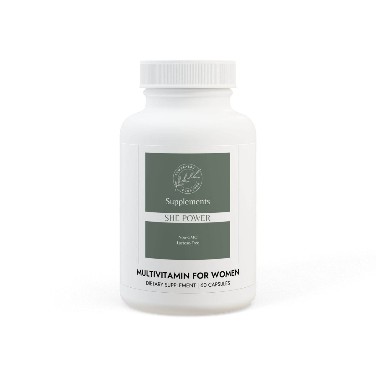 White bottle + cap / Unflavored / 60 Vegetable capsules