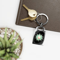 Sleek Rectangle Photo Keyring