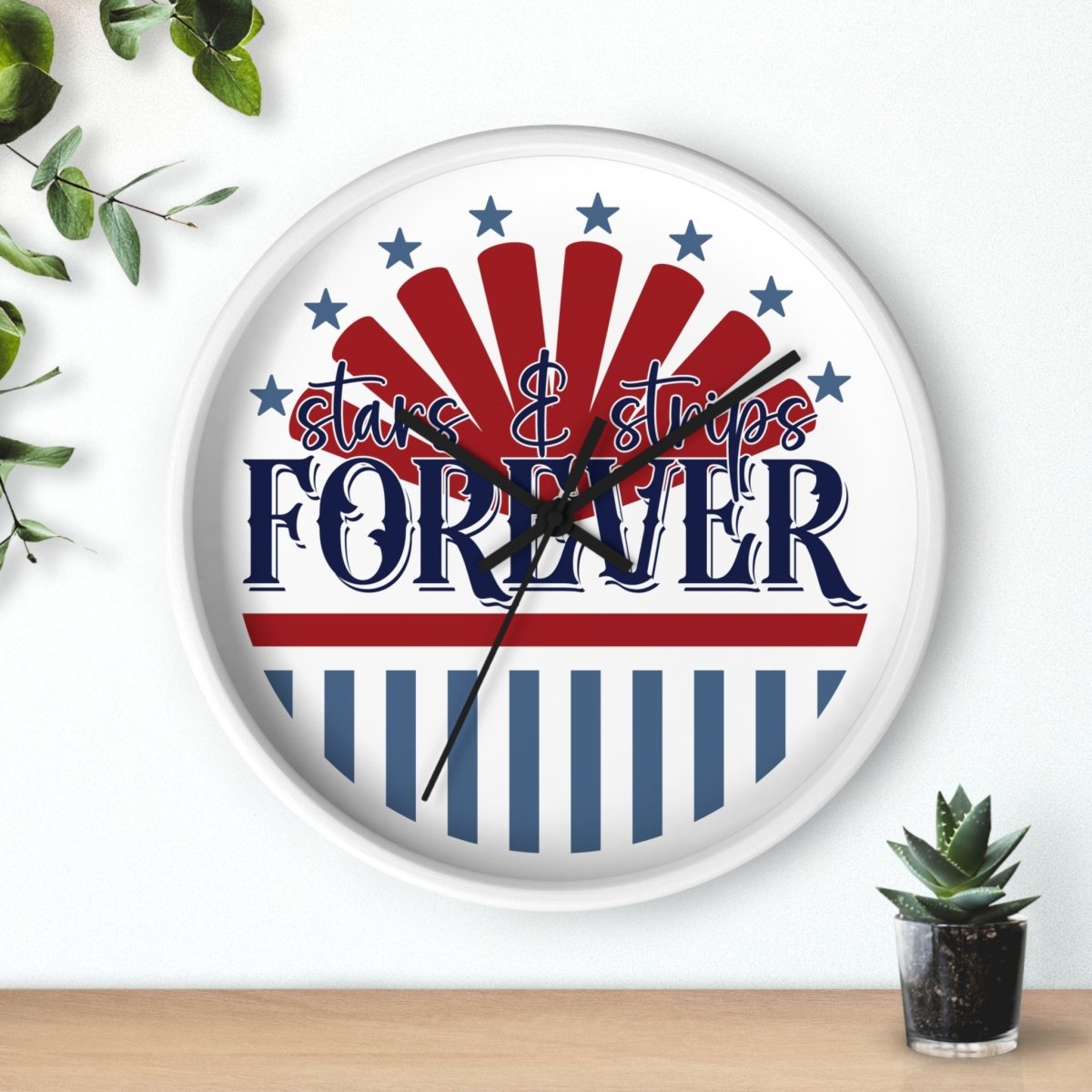 Stars & Strips Forever Wall Clock