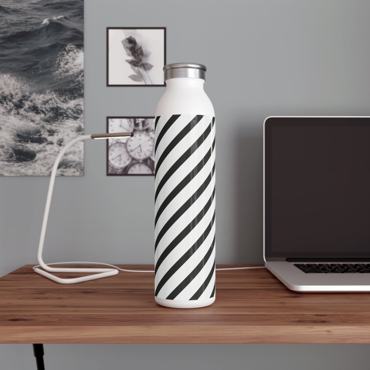 Stripe Sipper Slim Water Bottle