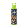 Printify stylish eco water bottle with green cap and floral patterned body for sustainable hydration