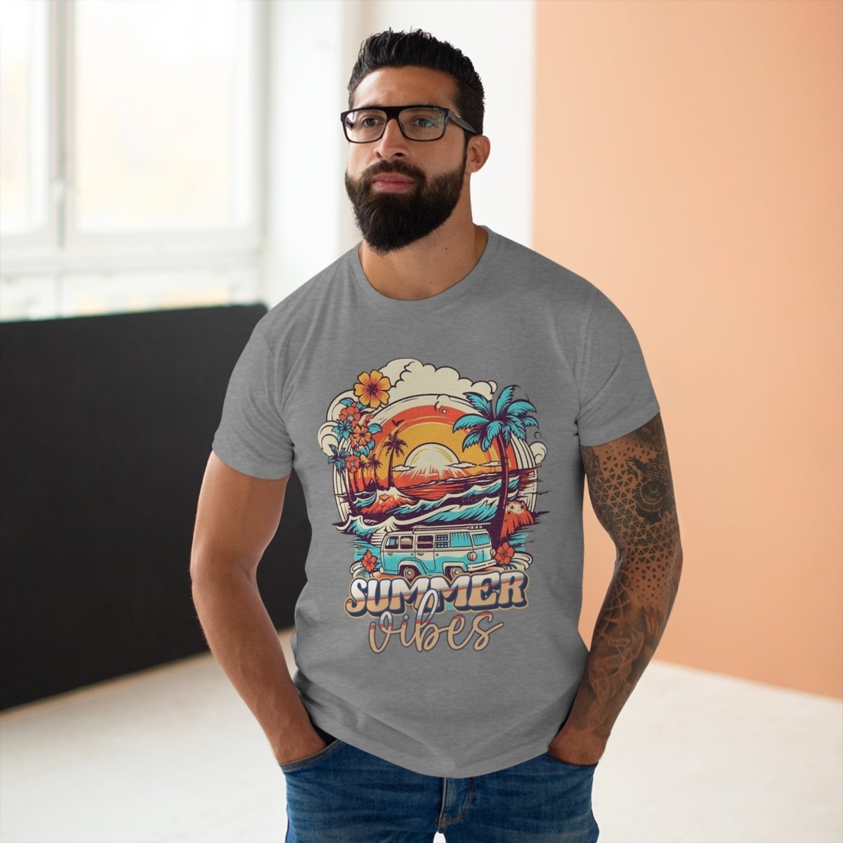 Summer Vibes Single Jersey Men's T-Shirt