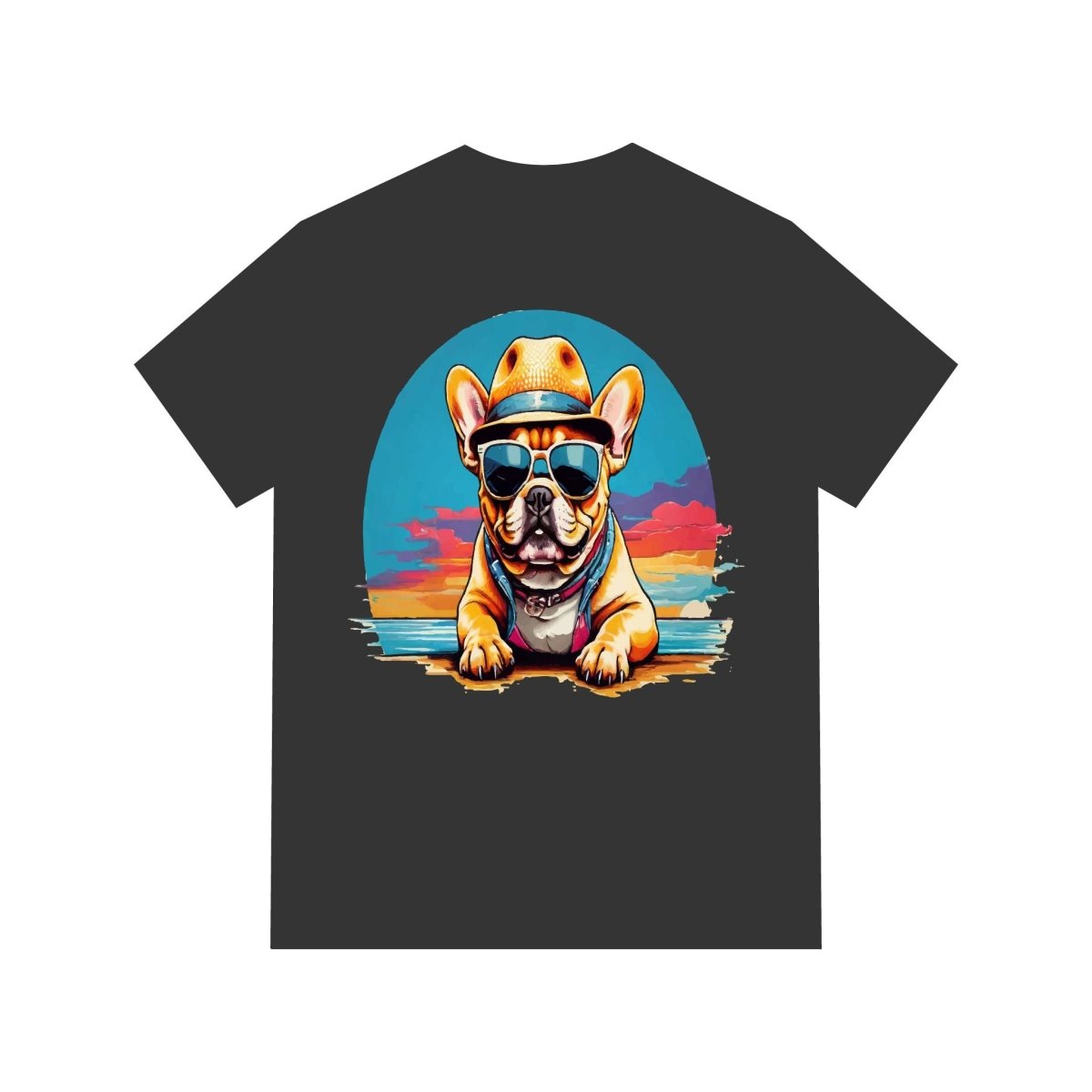 Sun's Out, Pups Out Men's Acid Washed Round Neck Tee