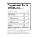 Supplement facts label for non-GMO sleep gummies showing ingredients and nutritional information