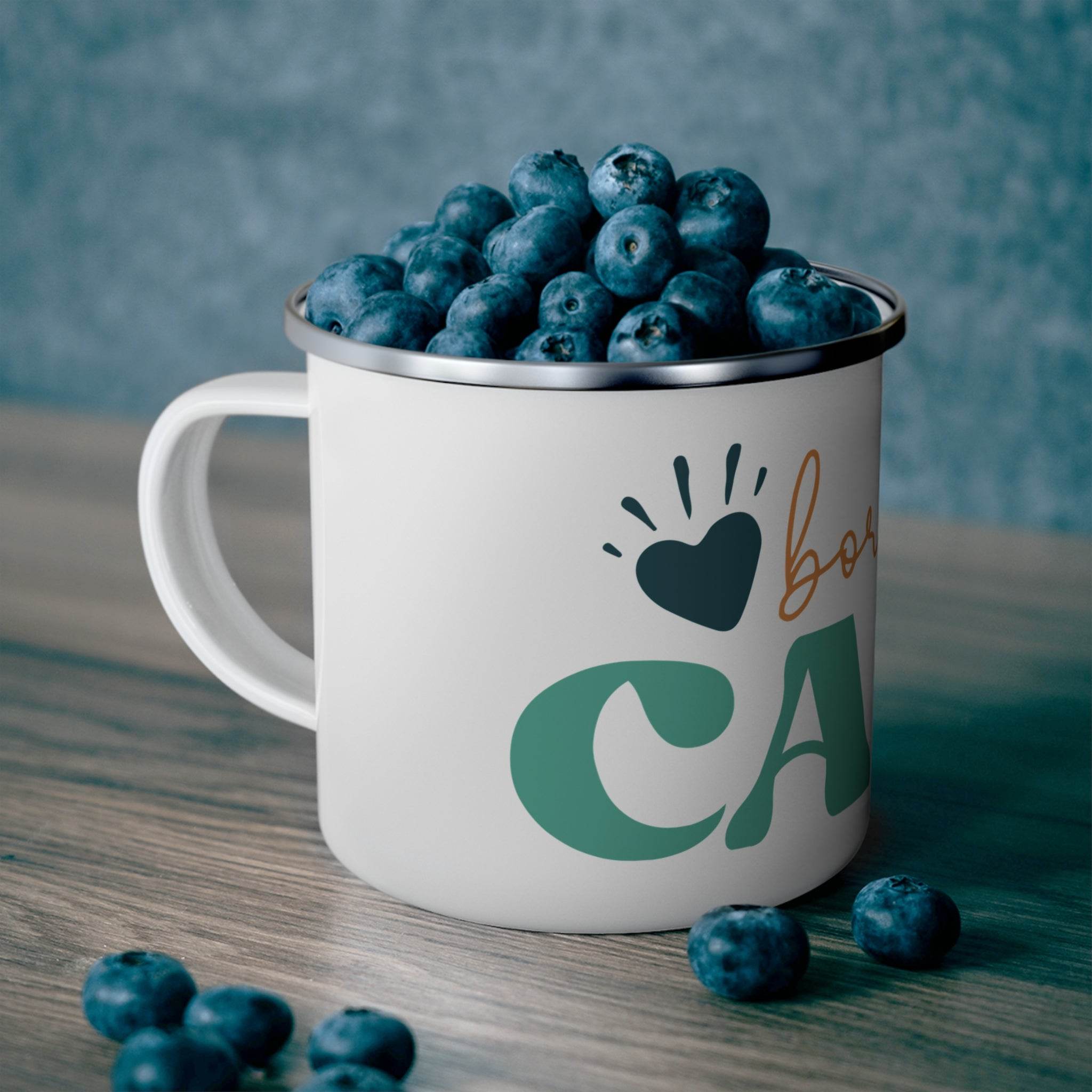 Born to Camp Sustainable Enamel Camping Mug