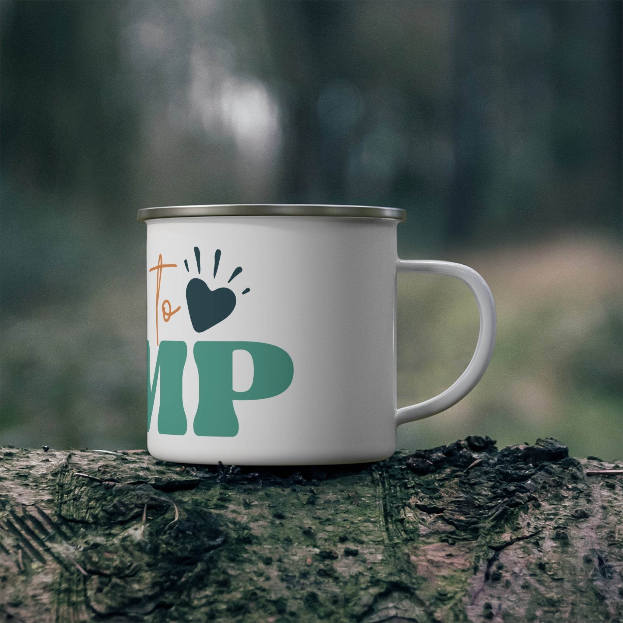 Born to Camp Sustainable Enamel Camping Mug