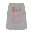 Sustainable pet tank top in gray with colorful text design for stylish dogs