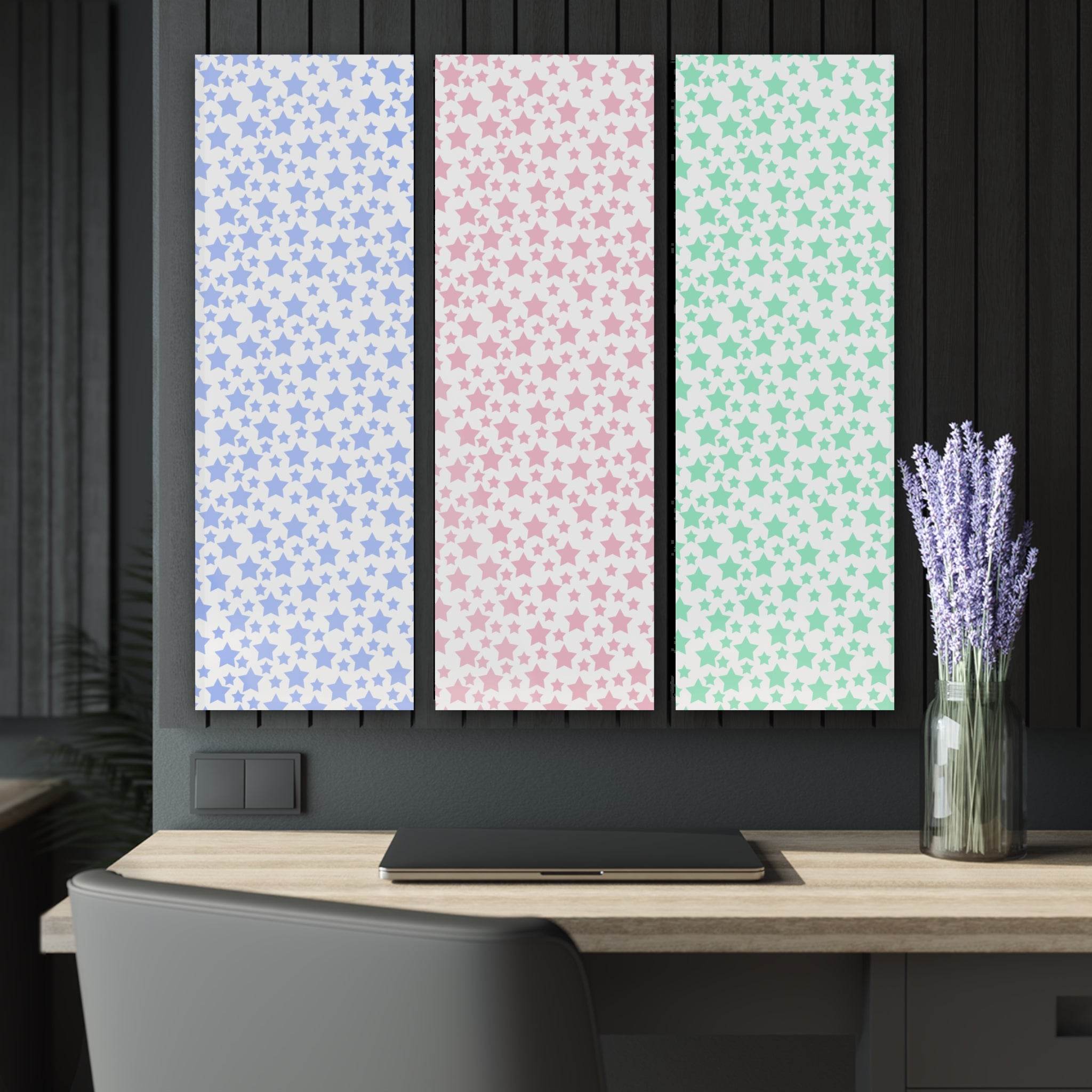 Star Trio Sustainable Prints Triptych