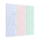 Printify home decor sustainable triptych prints featuring pastel blue pink and green star patterns