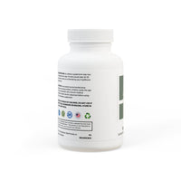 White bottle of Thalassa Sea Moss Capsules dietary supplement with label and usage instructions