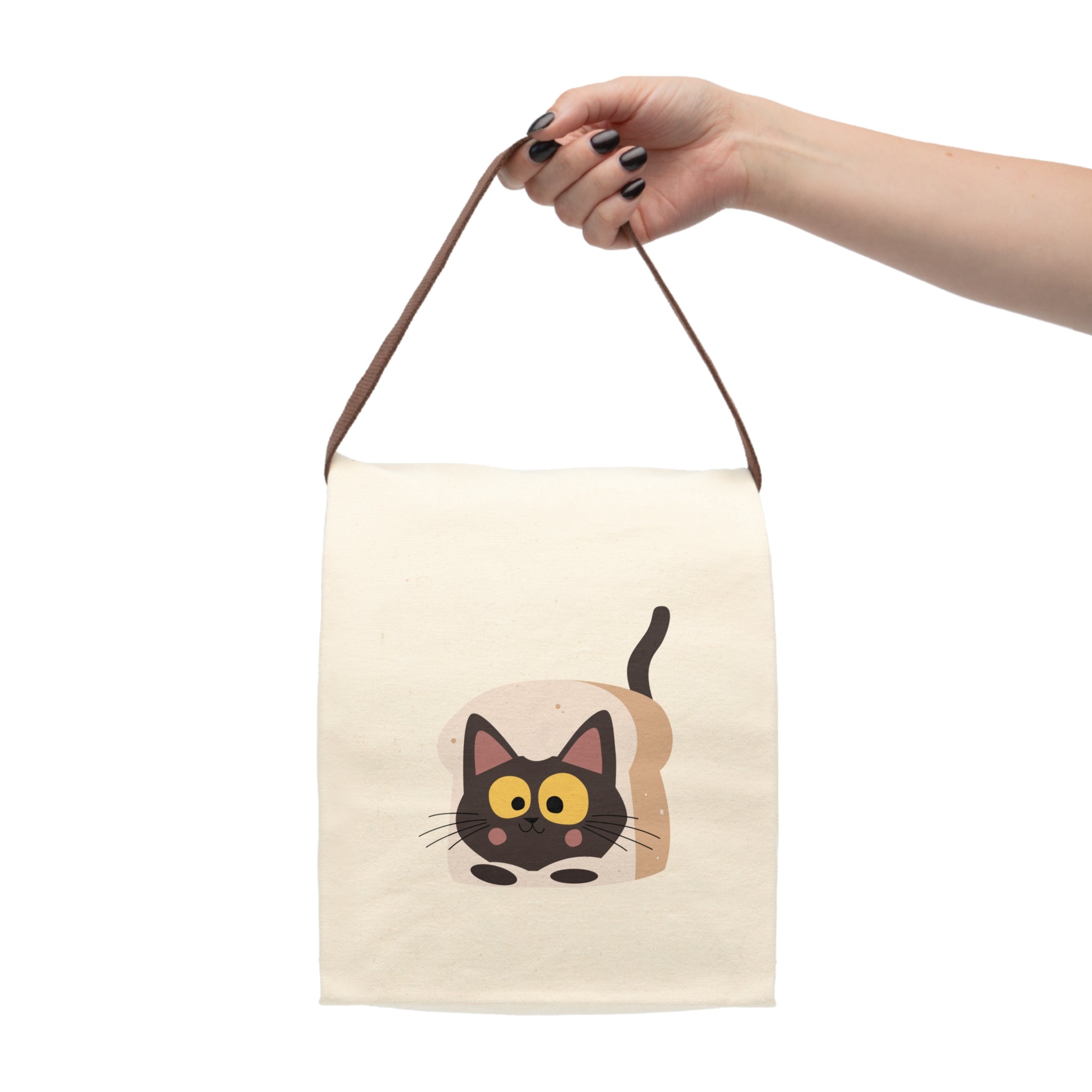 The Carb Cat Canvas Lunch Bag With Strap