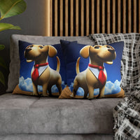 The Executive Canine Faux Suede Square Pillowcase