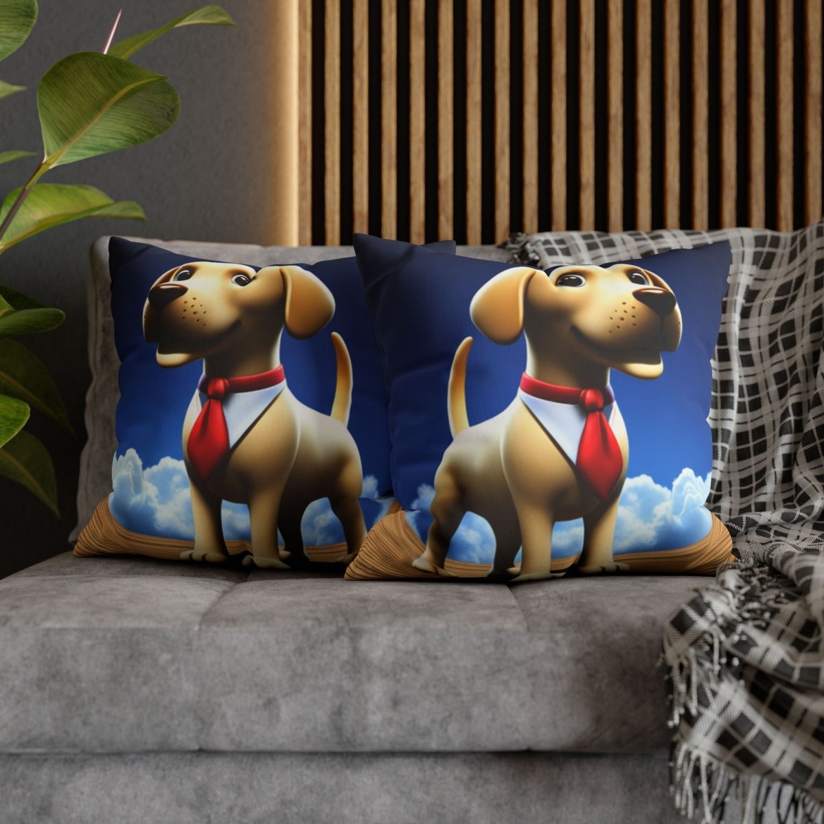 The Executive Canine Faux Suede Square Pillowcase