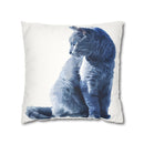 The Watcher Faux Suede Square Pillowcase