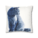 The Watcher Faux Suede Square Pillowcase