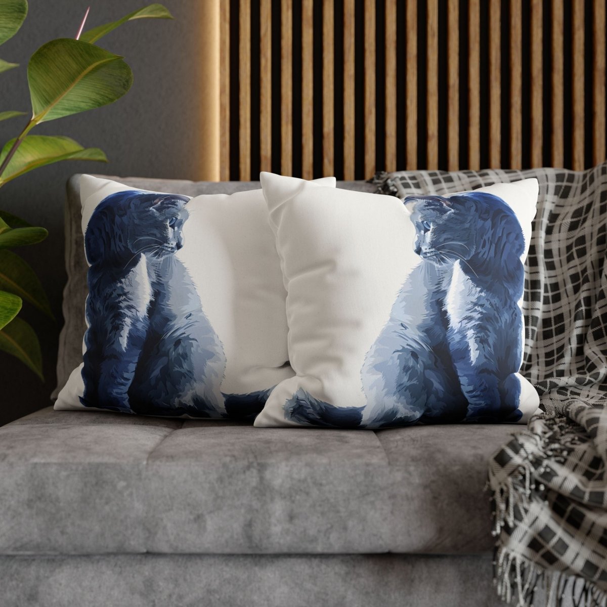 The Watcher Faux Suede Square Pillowcase