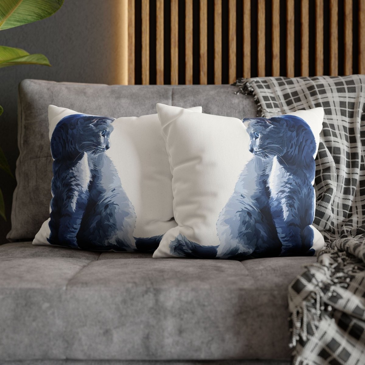 The Watcher Faux Suede Square Pillowcase