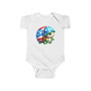 Tiny Turtle, Big Patriot Infant Fine Jersey Bodysuit