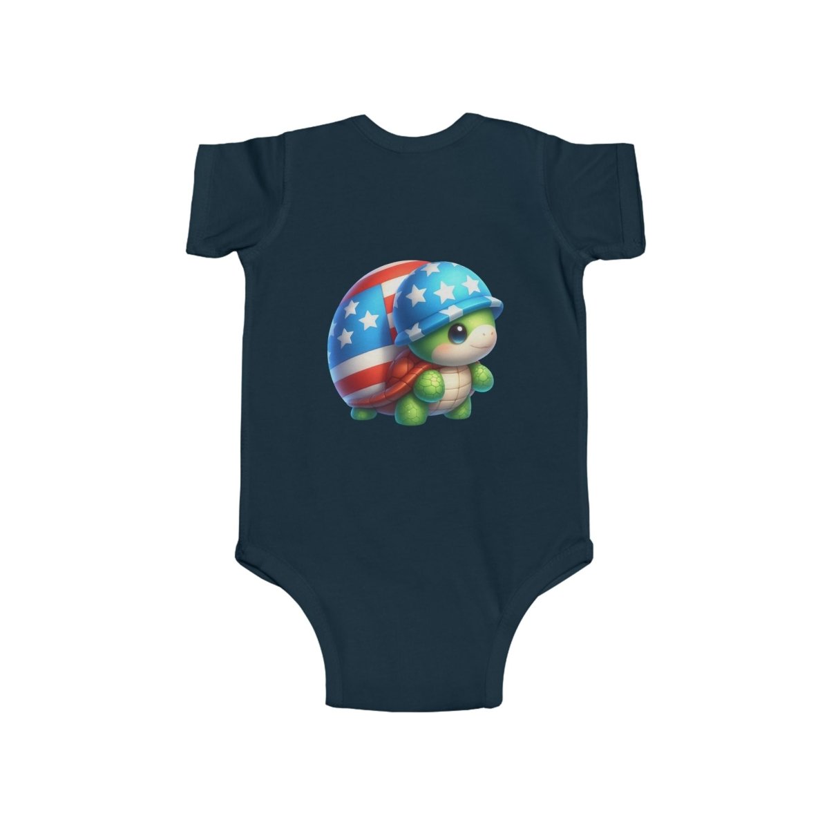 Tiny Turtle, Big Patriot Infant Fine Jersey Bodysuit