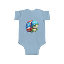 Tiny Turtle, Big Patriot Infant Fine Jersey Bodysuit