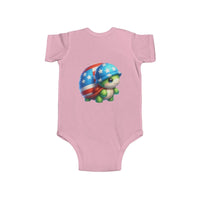 Tiny Turtle, Big Patriot Infant Fine Jersey Bodysuit