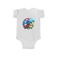 Tiny Turtle, Big Patriot Infant Fine Jersey Bodysuit