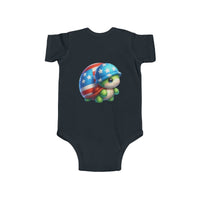 Tiny Turtle, Big Patriot Infant Fine Jersey Bodysuit