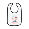 Totally Adorable Baby Contrast Trim Jersey Bib