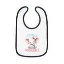 Totally Adorable Baby Contrast Trim Jersey Bib