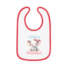 Totally Adorable Baby Contrast Trim Jersey Bib