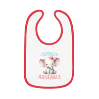 Totally Adorable Baby Contrast Trim Jersey Bib