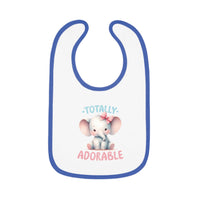 Totally Adorable Baby Contrast Trim Jersey Bib