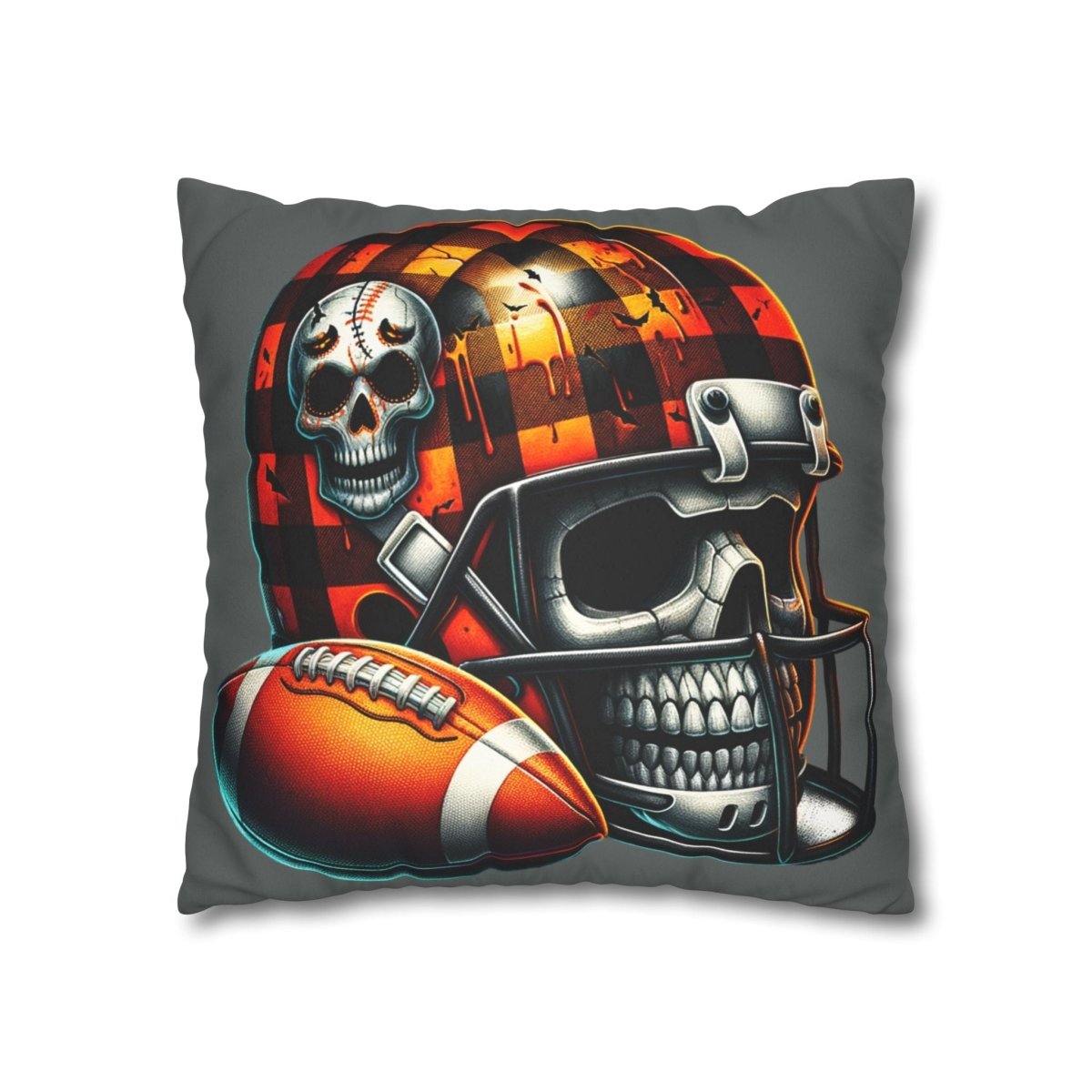 Touchdown of Terror Faux Suede Square Pillowcase