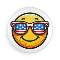 USA Smiley Button Magnet