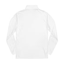 Back view of a white sweatshirt from Printify, perfect for eco-friendly athletic wear