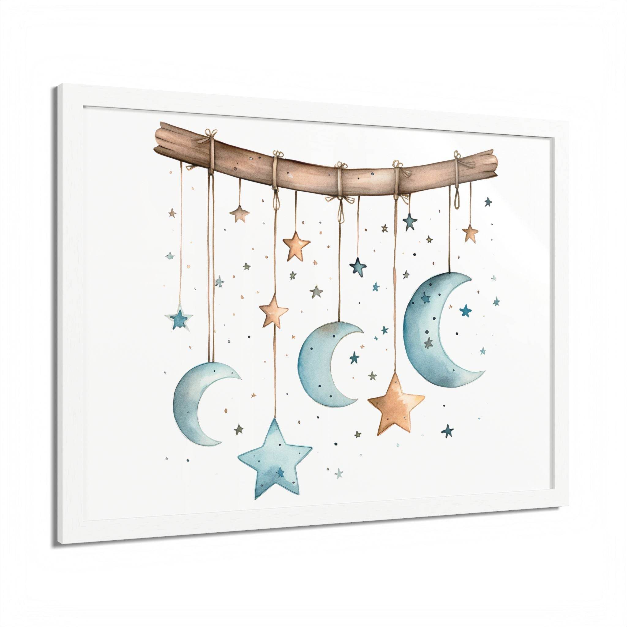 Dreamy Celestial Horizontal Framed Poster Multi-Color