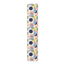 Printify eco-friendly table runner with colorful abstract floral and circle pattern for kitchen accessories