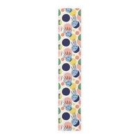 Printify eco-friendly table runner with colorful abstract floral and circle pattern for kitchen accessories