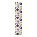 Printify eco-friendly table runner with colorful abstract floral pattern for sustainable kitchen decor
