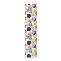 Printify eco-friendly table runner with colorful abstract floral pattern for sustainable kitchen decor